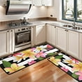 thumbnail image 3 of Kitchen Rugs Sets Of 2,Pioneer Flower Floral Print Pattern Anti Fatigue Kitchen Mat Rugs Non Slip Washable,Decorative Kitchen Floor Mats for Kitchen,Sink,Laundry,17"x47"+17"x47", 3 of 5
