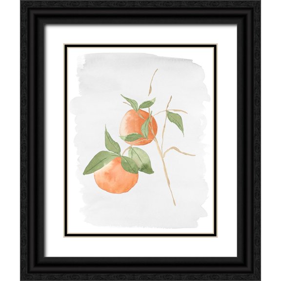 Price, Lucille 12x14 Black Ornate Wood Framed with Double Matting Museum Art Print Titled - Fresh Oranges