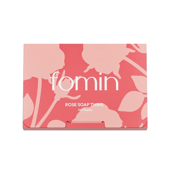 FOMIN - Antibacterial Paper Soap Sheets for Hand Washing - (100 Sheets) Rose Portable Travel Soap Sheets, Dissolvable Camping Mini Soap, Portable Soap Sheets