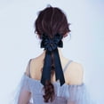 thumbnail image 5 of Horquilla con lazo doble y cinta de viento de ballet dulce, estilo princesa, tocado para el cabello, pasador, 5 of 5
