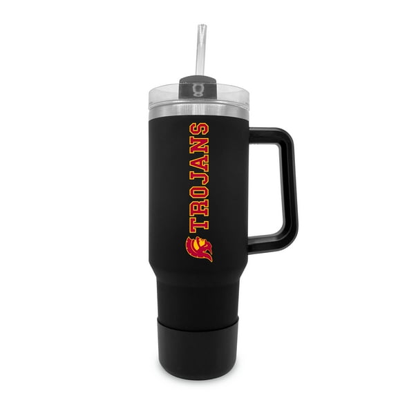 USC Trojans 40oz. Stainless Tumbler with Handle & Removable Straw