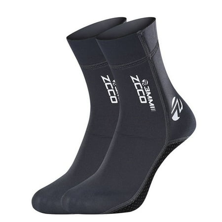

3mm Water Socks or High Cut Diving Socks - Waterproof Glued Seal - Perfect for Water Sand Beach Activities and Diving