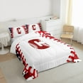 thumbnail image 3 of Manfei Personalized Initial Alphabet C 3 Pieces Queen Comforter Set for Children Kids Boys,Baseball Print Ultra Soft Bedding Sets,Sport Theme Bedding Comforter Set,Ultra Soft Home Decor, 3 of 8