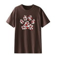 thumbnail image 2 of Birdeem Mode Femme T-Shirt Uni à Col Rond Imprimé à Manches Courtes Impression Blouse Ample Hauts, 2 of 5