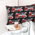 thumbnail image 4 of Cauagu Fire and Rescue Truck Print Pillow Covers with Envelope Closure,1PC Pillow Cases Decorative Pillow Case for Bed & Couch, Pillows Not Included-20"x30", 4 of 6