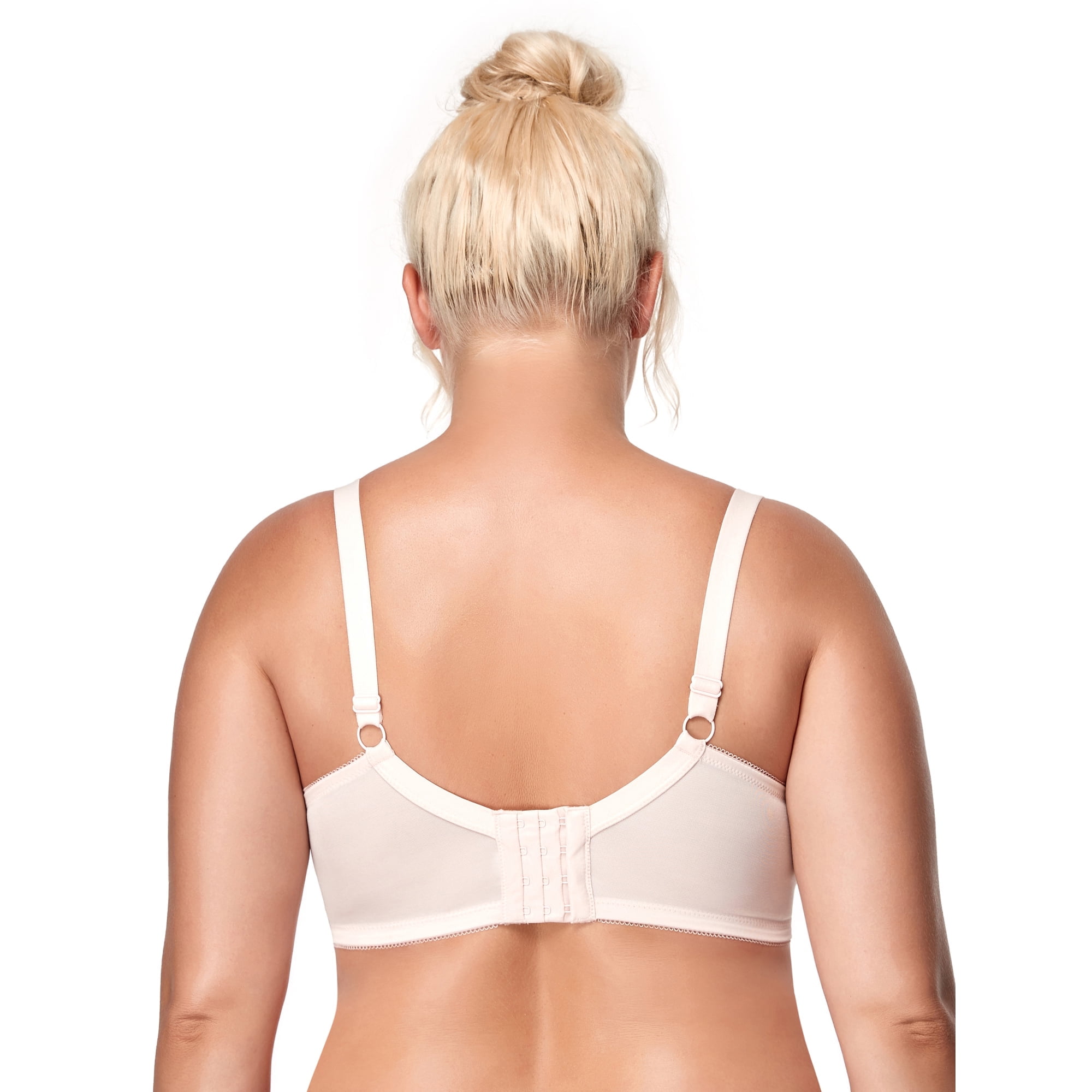 HSIA Plus Size Bras for Women Full Coverage Back Fat Underwire Unlined Bras Dusty Peach 42DD