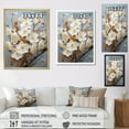 thumbnail image 4 of Designart "Simplistic Azure And Snow Cherry Blossom II" Cherry Blossom Floater Framed Wall Decor, 4 of 5