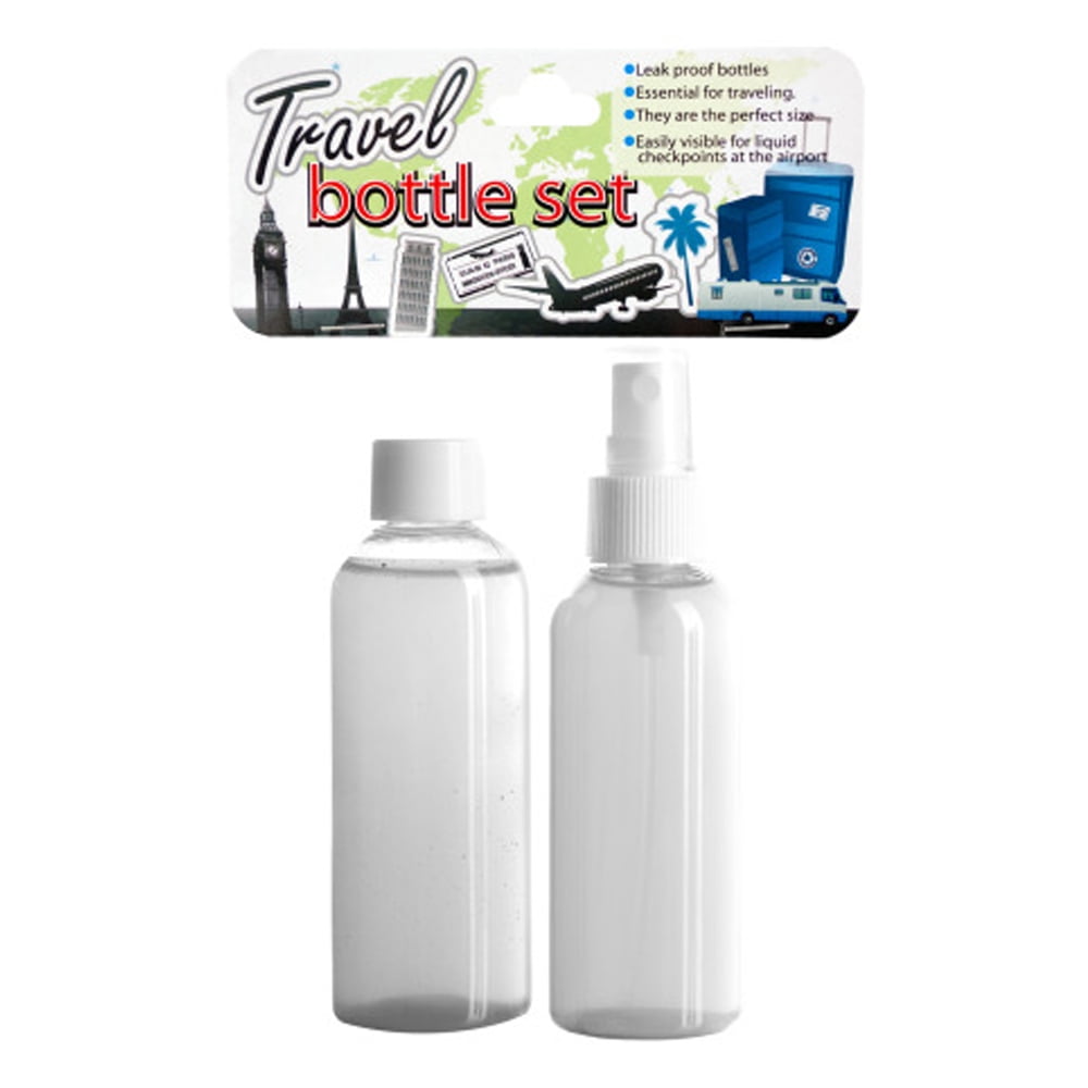 12Pcs Plastic Spray Bottles Transparent Travel Size Empty 100ml with Pink  Caps
