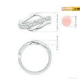 thumbnail image 5 of ANGARA Lab Grown Diamond Swirl Bypass Ring for Women in 925 Sterling Silver (Size-3mm| Color-F-G| Clarity-VS) | April Birthstone, Anniversary, Jewelry Gift for Women | Lab-Grown Diamond Ring, 5 of 8