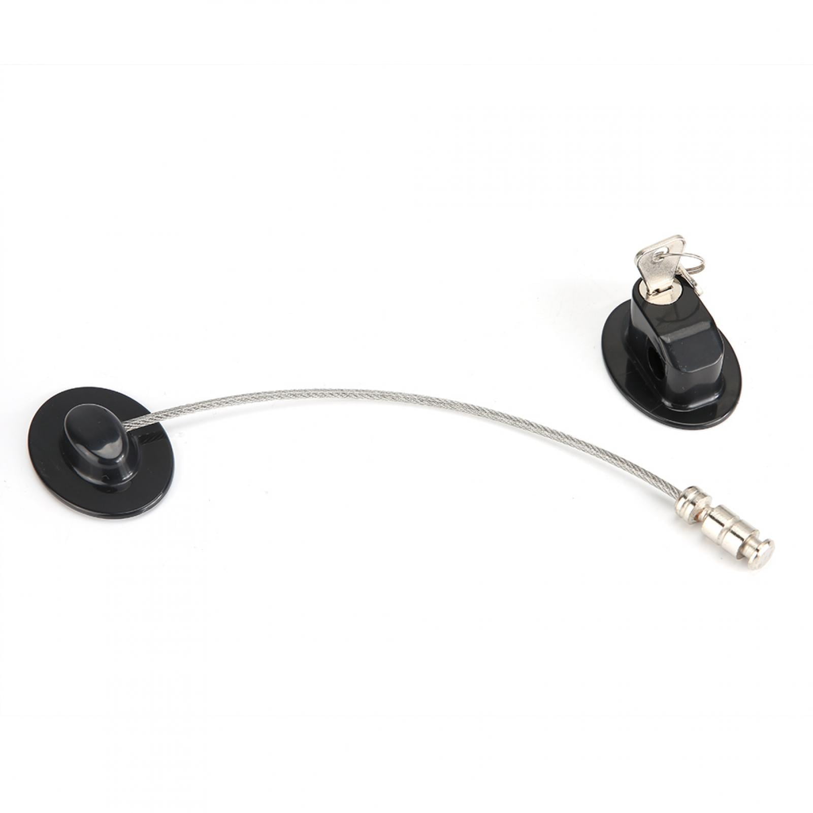Xirurus Refrigerator Wardrobe Cabinet Limiter Restrictor Safety Lock for Children Baby Protection Black, Adjustable Multipurpose Childproofing Latch for Kitchen and Bedroom, 1 Pack