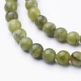 thumbnail image 2 of Natural Gemstone Beads Taiwan Jade Natural Energy Stone Healing Power for Jewelry Making Round Olive Drab 4mm Hole: 0.8mm 15-16 inch, 2 of 4