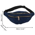 thumbnail image 3 of Unique Bargains 1 Pc Fanny Pack Argyle Waist Bag Navy Blue, 3 of 6