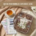 thumbnail image 3 of Pzuqiu Cross Flower Bible Study Accessory Quilted Book Carrying Case Large Capacity Scripture Book Cover Organizer Church Bag Tote Bags with Tags&Bookmark Christian Gift, 3 of 7