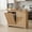 Natural, variant on Conate 13 Gallon Double Tilt Out Trash Can Cabinet - Farmhouse Wood Kitchen Trash Cabinet with Odor Control, Hidden 2-Bin Garbage Storage Cabinet with Drawer & Charging Station, White