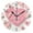 Black, variant on Pinkish Heart with Happy Mothers Day Word Round Wall Clock Silent Analog Battery Operated Black Pointer Home Decor 9.84" Diameter