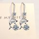 thumbnail image 2 of -Pendientes de Cristal para Mujer Pendientes de Temperamento Largo, 2 of 5