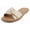 Natural Pu, variant on Women’s Slide Sandals – Flat Slip-On Sandals with Gold Buckle Detail, Open Toe Casual Comfort Sandals SIRAN Gold 10