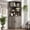 Grey, variant on Jableast 33" Tall Farmhouse Corner Cabinet with Barn Door Design, Wooden Storage Cabinet with Open Display Shelf, Bathroom Cabinet with Hidden Storage for Living Room, Kitchen, Bathroom, Rustic Brown