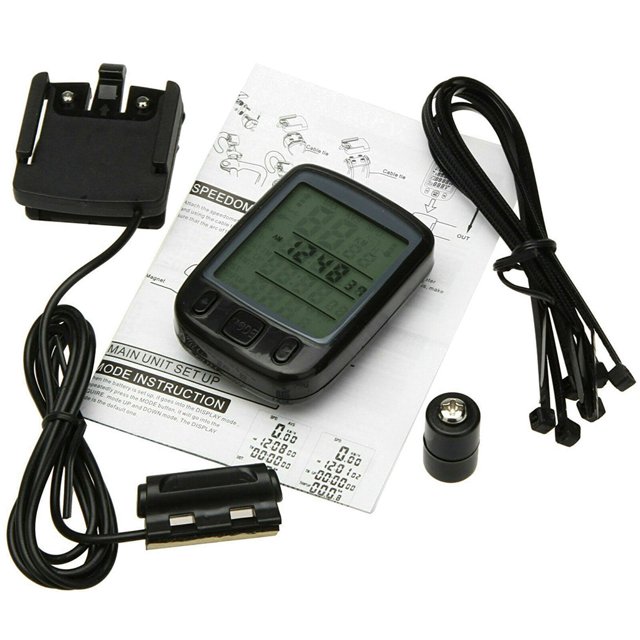 Sonducket Ordenador de bicicleta impermeable Digital LCD ciclo ordenador cronómetro alambre odómetro velocímetro ciclismo 6,68 Ciclismo