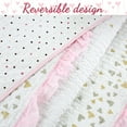 thumbnail image 3 of Cozy Line Home Fashions Sweet Heart Polka Dot Pink Ruffle Cotton 3 Piece Queen Quilt Bedding Set, including 1 Quilt, 2 Shams, 3 of 6