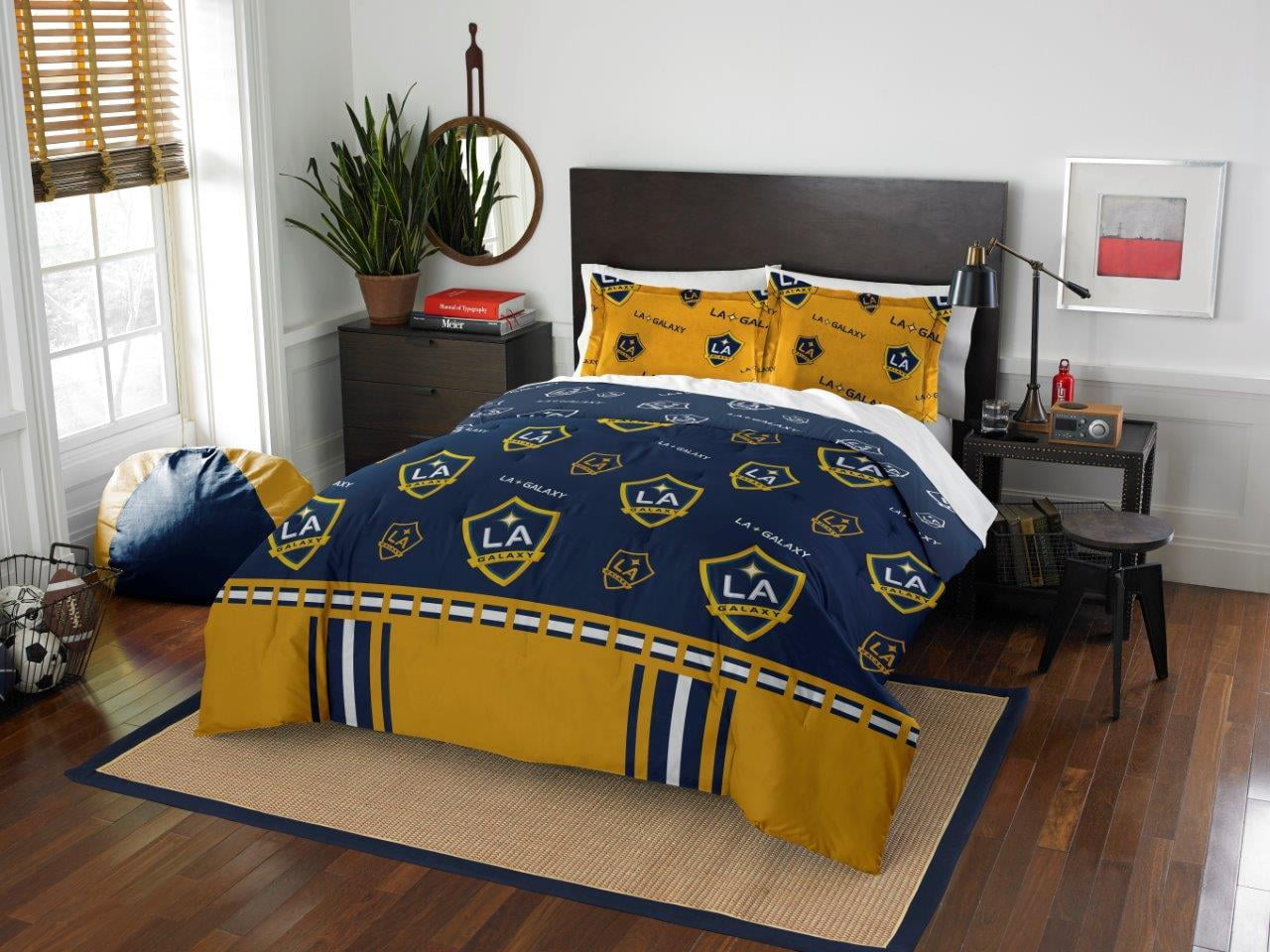 Los Angeles Galaxy "Track" Full/Queen Comforter & Shams Set
