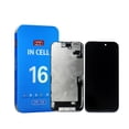 thumbnail image 1 of Reemplazo de Pantalla para iPhone 16, Pantalla LCD FHD de 6.1 Pulgadas y Pantalla Táctil Digitalizadora, Tono Verdadero Programable, Restos de Face ID (para A3287, A3081, A3286, A3288), 1 of 7