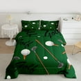 thumbnail image 3 of Homewish Golf Sport Game Full Size Comforter Sets,Golf Club Bedding Comforter Set,Green White Brown Bedding Sets For Boys Kids,Luxury Bedroom Decor Reversible,3pcs, 3 of 9