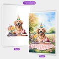 thumbnail image 2 of Happy Mother's Day Golden Retriever with Sweets and Flowers at a Picnic 5x7in Folded Greeting Card Goldens Dog Lover Gifts Idea Single Note Card with Envelope - 13005, 2 of 5