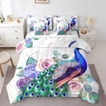 thumbnail image 1 of YST Peacock Comforter Set, Exotic Peafowl Theme, 7-Piece, Queen Size, 1 of 5