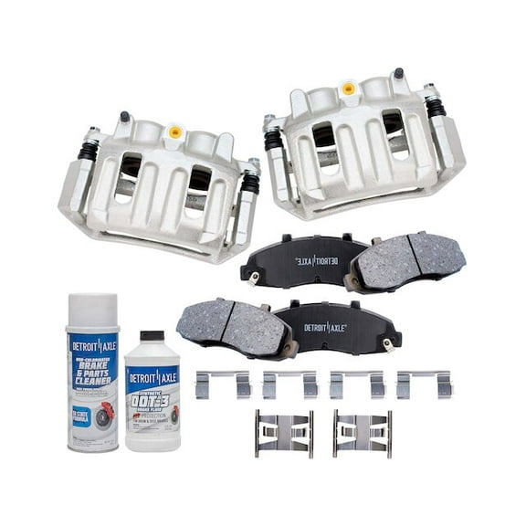 Front Brake Pad and Caliper Kit - Compatible with 1997 - 2003 Ford F-150 1998 1999 2000 2001 2002