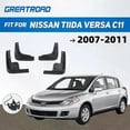 thumbnail image 1 of Exquisite Front Rear Mud Flaps for Nissan Tiida Versa C11 2007-2011 Hatchback Fender Splash Guard Mud Flap Car Accessories, 1 of 5