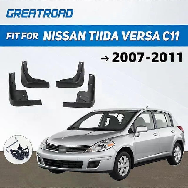 Exquisite Front Rear Mud Flaps for Nissan Tiida Versa C11 2007-2011 Hatchback Fender Splash Guard Mud Flap Car Accessories