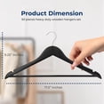 thumbnail image 2 of SereneLife 50-Pack Wooden Coat Hangers  Durable Suit Hangers with 360 Swivel Hook & Notches  Slim Design for Shirts, Jackets, Dresses, and More, 2 of 7