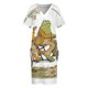 thumbnail image 4 of Vestido holgado de verano con estampado de rana y Sapo para mujer traje holgado con bolsillos diseño de lujo para fiesta, 4 of 7