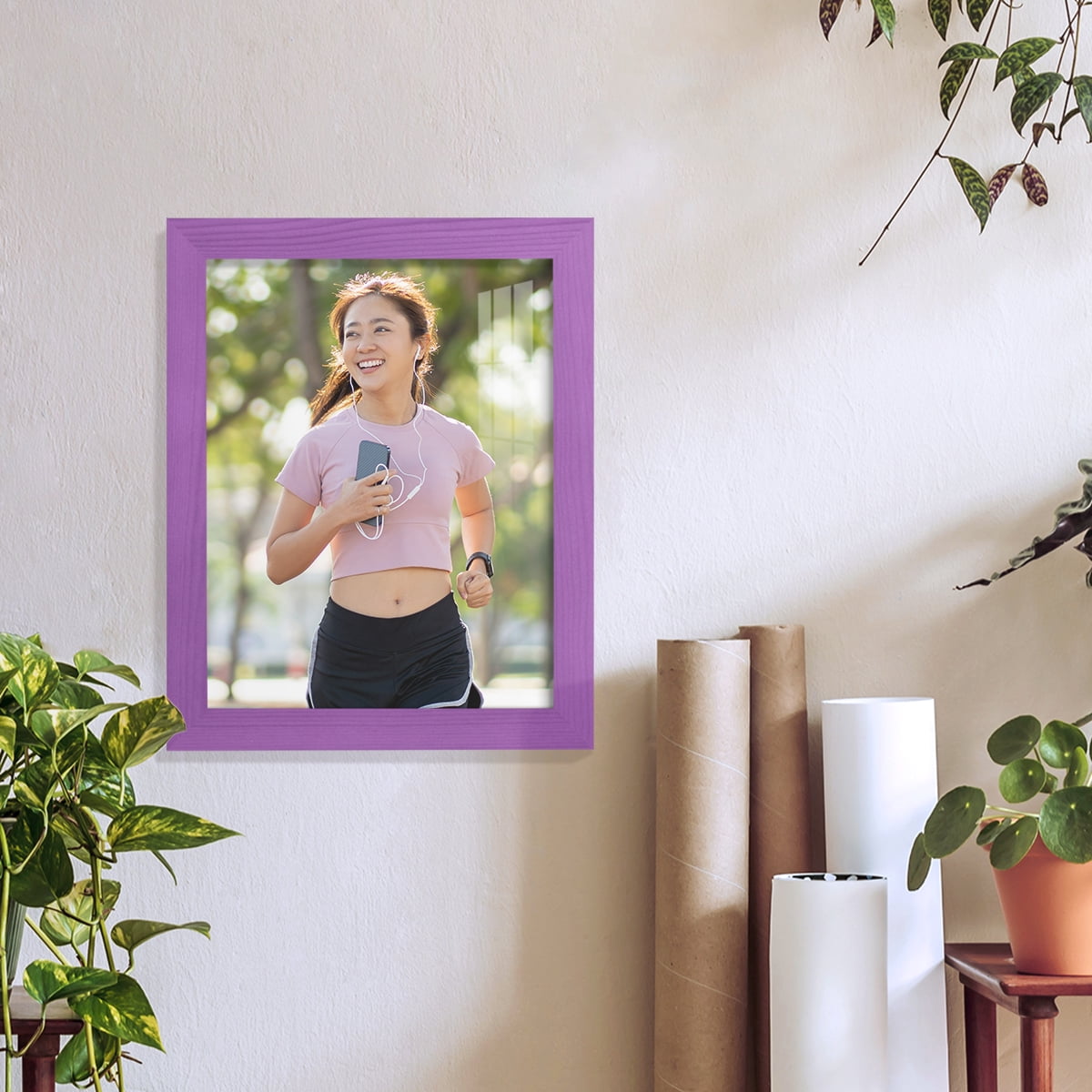 8x10 Wood Grain Picture Frame - Violet
