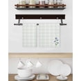 thumbnail image 3 of Blue Spring Floral Kitchen Dish Towels for Drying Dishes Set of 4, Watercolor Teal Plaid Summer Botanical Waffle Weave Microfiber Hand Tea Bathroom Towels Quick Dry & Absorbent Towel 15.7x23.6, 3 of 7