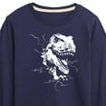 thumbnail image 3 of Instant Message - Dinosaur - T-Rex Shatters Glass Breakthru - Toddler & Youth Long Sleeve Graphic T-Shirt, 3 of 6