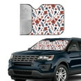 thumbnail image 3 of Kdxio Red Blue Leaves Print Front Windshield Sun Shade,Folding Auto Sunshade for Car Truck SUV-, 3 of 7