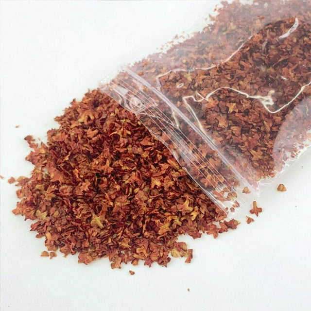 pitrice 33ml Miniature Leaf Static Model Railway Sand Table Diorama for Ornaments Maple Red