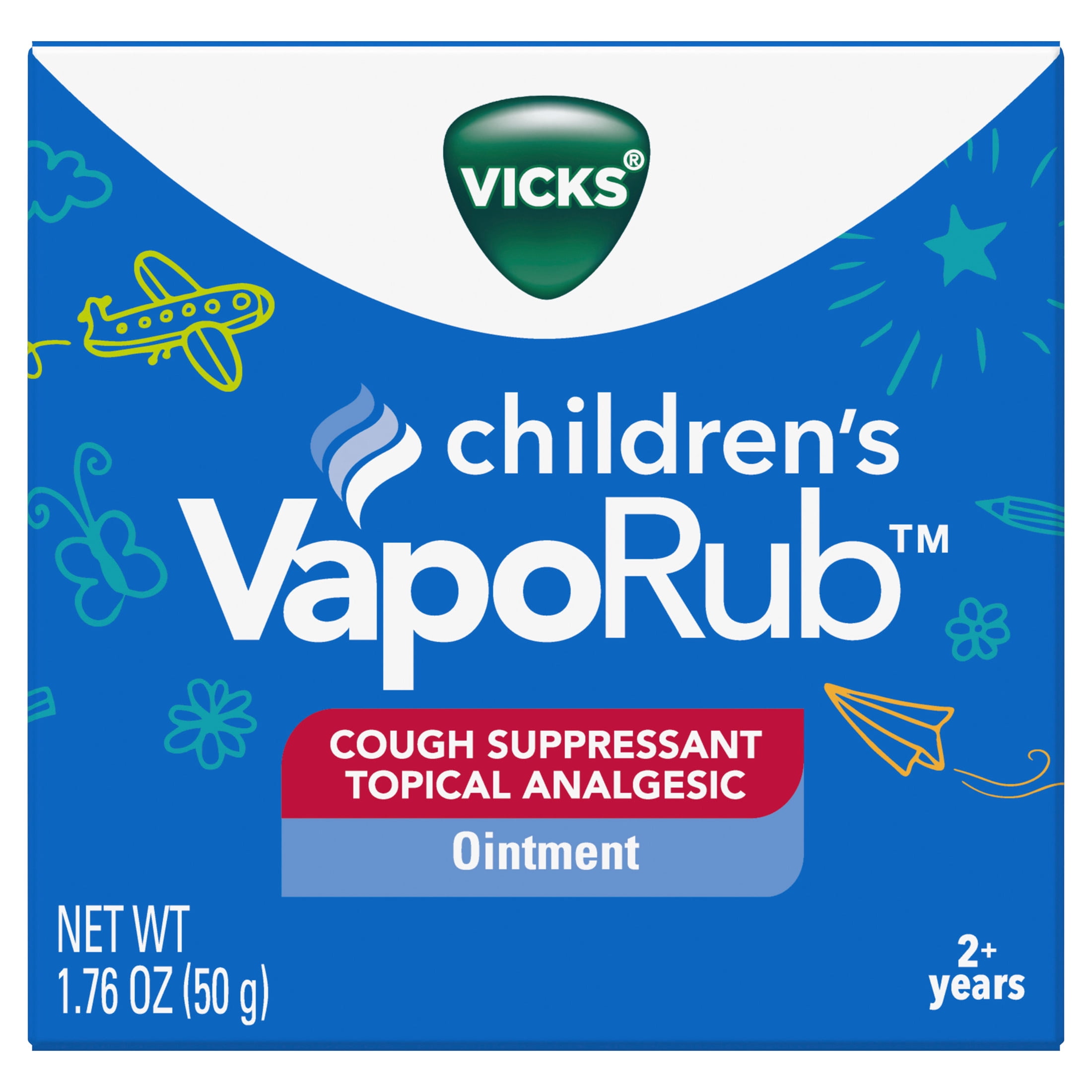 Vicks Children's VapoRub, Topical Chest Rub & Cough Suppressant, 1.76 oz