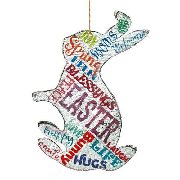 Designocracy 99717-O Easter Bunny Wooden Ornament