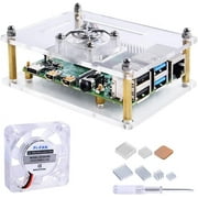 GeeekPi Case for Raspberry Pi 4 Model B & Raspberry pi 3 Model B+, Raspberry Pi Case with Cooling Fan and 7PCS