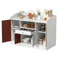 thumbnail image 2 of Jubilant Coffee Bar Cabinet with Door, Farmhouse Buffet Cabinet Kitchen Storage Sideboard(White), 2 of 10