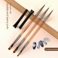 thumbnail image 3 of dianhelloya Nail Art Tools Nail Drawing Pen Non-shedding High Tenacity Soft Bristles DIY with Pen Cover Double-ended Stripe Dotting Nail Line Pen Nail Salon Supply, 3 of 8