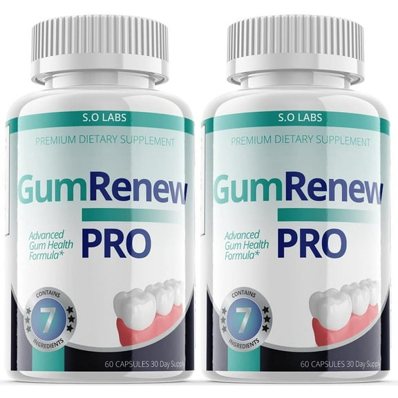 Gum Renew Pro Pills for Teeth Probiotics for Men and Women - 120 Capsules (2 Pack)