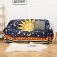 thumbnail image 1 of 180 cm x 230 cm Colcha para sofá Funda para sofá Funda para cama Funda para silla Manta de viaje Manta decorativa Fundas para sofá con borla Patrón de sol Rojo Verde  Cocina, Decoración y Otros, 1 of 5