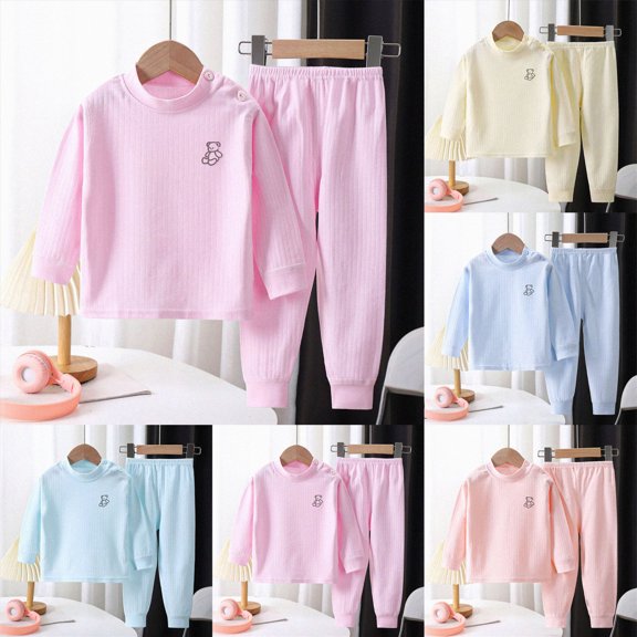 Baby Boys Girls Pajama Sets Kid Soft Sleepwear Long Sleeve 2-Piece Cozy Jammies 6-12 Months 12-24 Months 2T 3T 4T 5T 6T 7T Children Sky Blue,4-5 Years