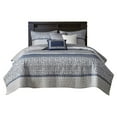 thumbnail image 1 of Madison Park Rhapsody Ensemble de Couvre-Lit Jacquard Polyester 6 Pcs en Marine, 1 of 23