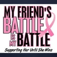 thumbnail image 3 of CafePress -  My Battle Too Friend Breast Cancer T Shirt - Women's Traditional Fit Dark T-Shirt, 3 of 4
