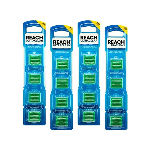 Listerine Ultraclean Access Flosser Disposable Heads Mint Flavored - 28 Each, Pack of 4